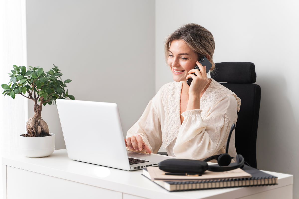 Professional learner using a mobile phone