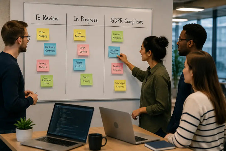 IT compliance and GDPR project planning for UK tech teams with data mapping, DPIA updates and compliance tasks