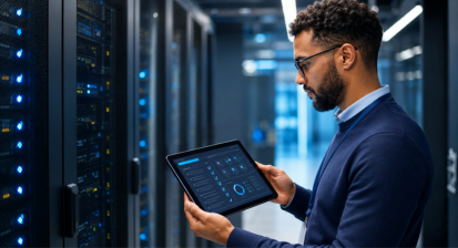 UK IT professional reviewing GDPR technical compliance checklist in a professional network infrastructure environment